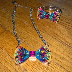 Betsey Johnson Necklace and Cuff Set